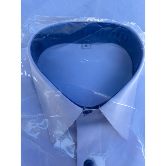 Diamond Collection Modern Fit White Navy Button Down - Picture 4 of 4